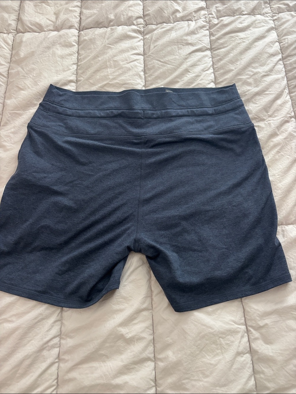 Vuori Navy Athletic Drawstring Shorts with White Tie - Picture 3 of 3
